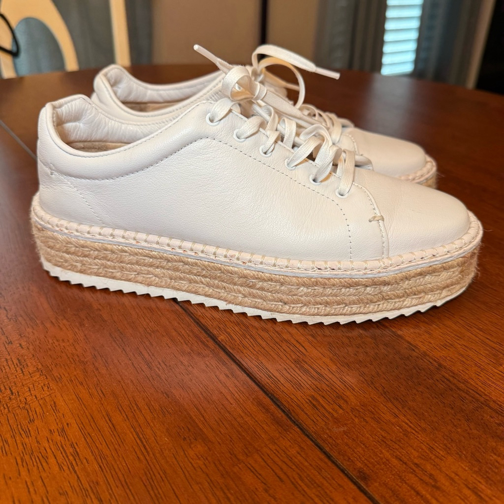 Rag & Bone Kent Espadrille Platform Sneaker White Size 38.5 US 8.5